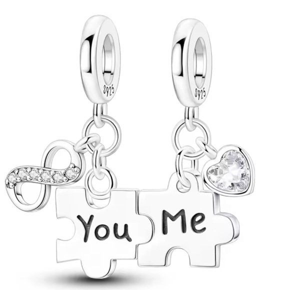 Pandora Silver Infinity Puzzle Earrings - Picture 1 of 2